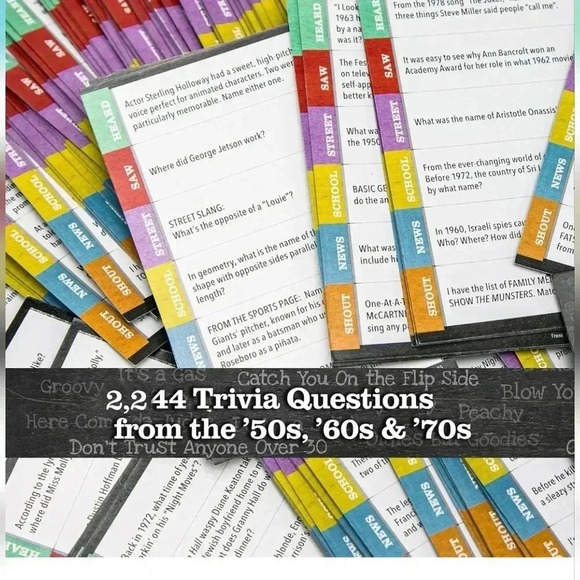 Board Game50s,60s,and'70s Pop Culture & Music Trivia Game Best Party Game! - Picture 2 of 8